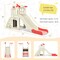 6-In-1 Large Slide for Kids Toddler Climber Slide Playset with Basketball Hoop